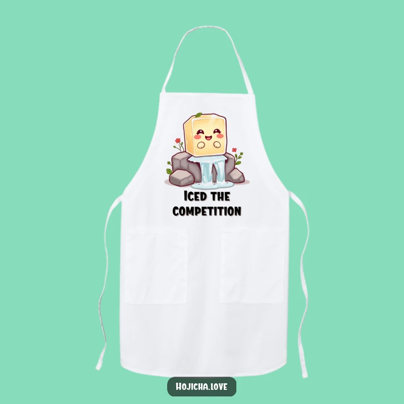 Funny Hojicha Ice Cube Apron: Cook with Cool Giggles & Style